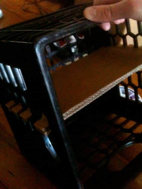 cardboard joinery|Simple Cardboard Joinery Shelf in a Milk Crate.